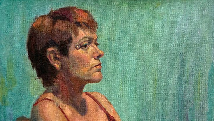 Oil painting portrait by Barbara Lewis